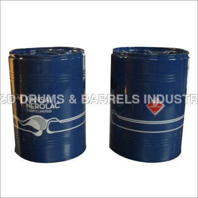 Industrial galvanized drum, 210 litre closed top, silver metallic finish