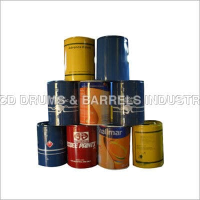 Offset printed steel drum with custom branding, ABCD Drums & Barrels Industries