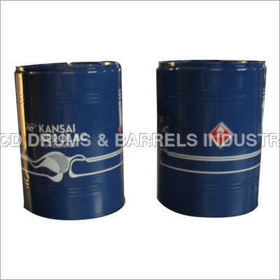 Pre-printed drum with custom logo and product branding