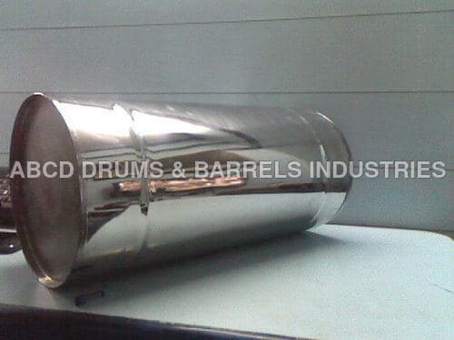 30 litre SS304 stainless steel drum, mirror polished, Mumbai manufacturer
